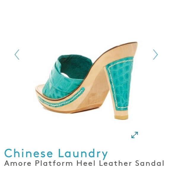 NIB Chinese Laundry Amore Platform Leather Sandal - Picture 2 of 16